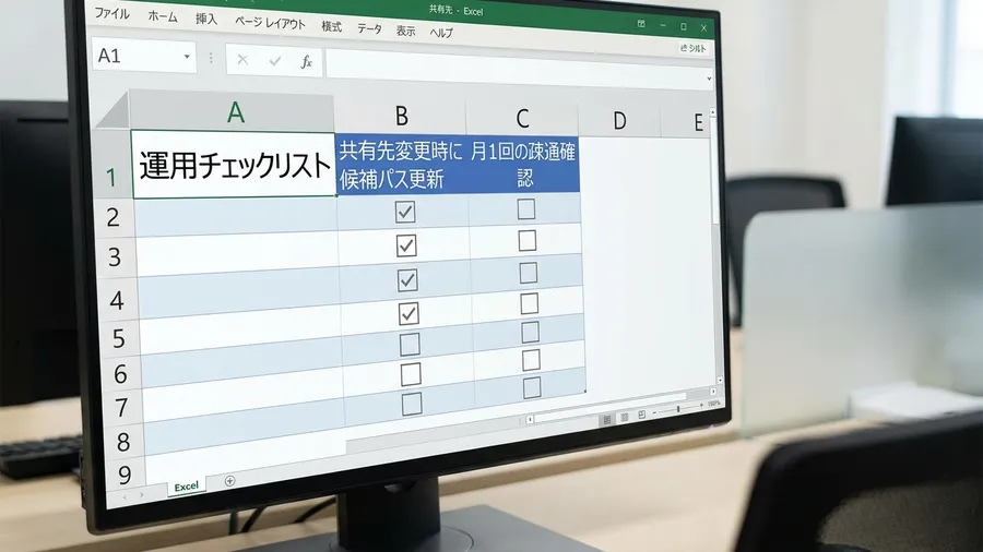 新端末セットアップ手順のチェックボックスが並ぶ日本語チェックリスト画面