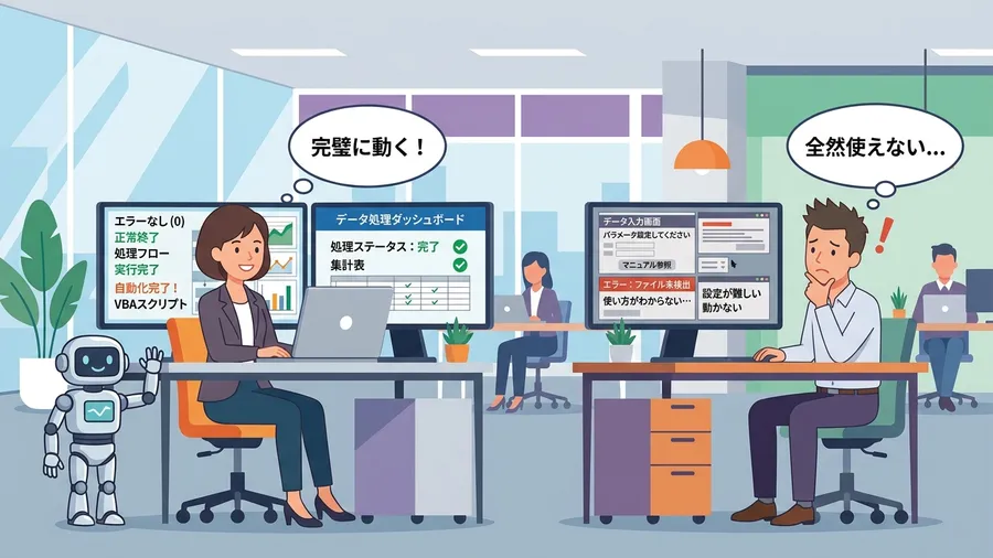 「完璧に動く」と「みんなが使える」は別の話だったに関する解説図(日本語UI)