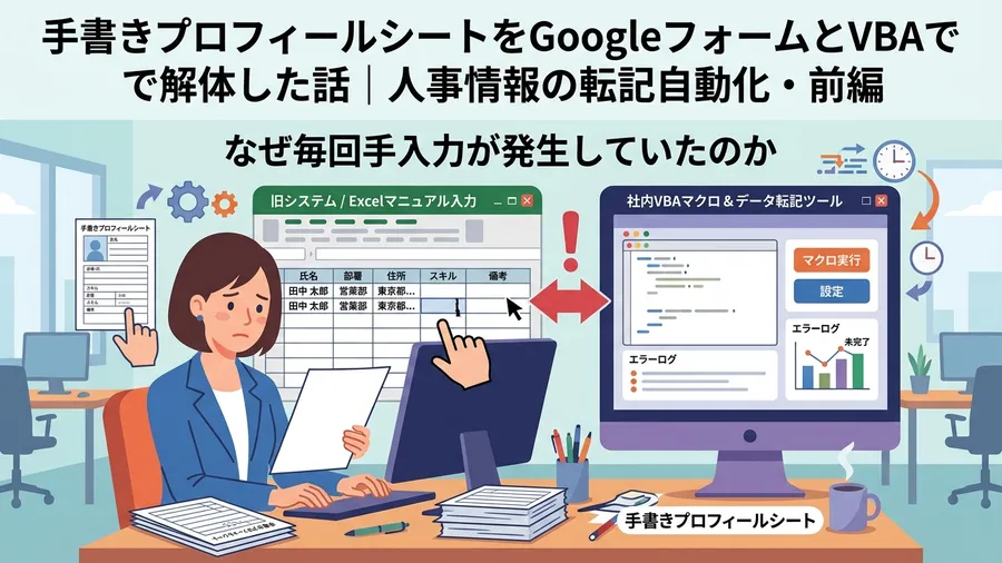 なぜ毎回手入力が発生していたのかに関する解説図（日本語UI）