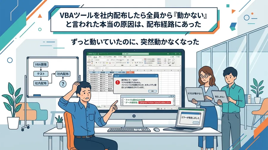 ずっと動いていたのに、突然動かなくなったに関する解説図（日本語UI）