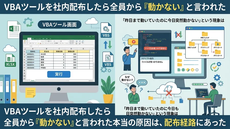 「昨日まで動いていたのに今日突然動かない」という現象はに関する解説図（日本語UI）