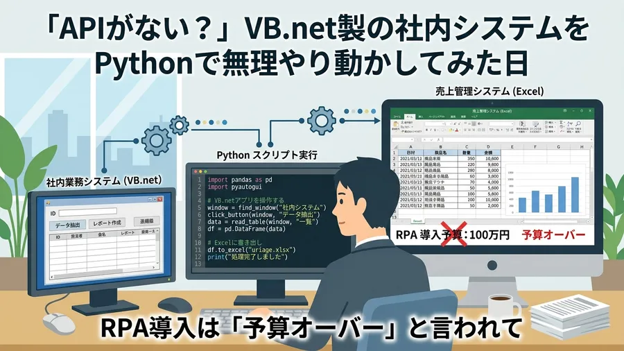 RPA導入は「予算オーバー」と言われてに関する解説図（日本語UI）
