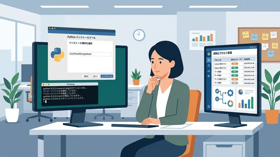 公式サイトからPythonをインストールした日のことは鮮明に覚えているに関する解説図(日本語UI)