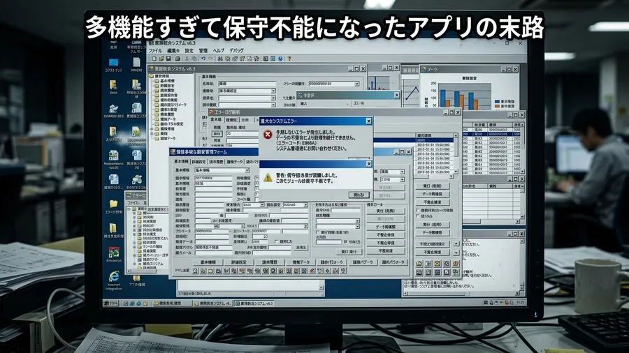多機能すぎて保守不能になったアプリの末路