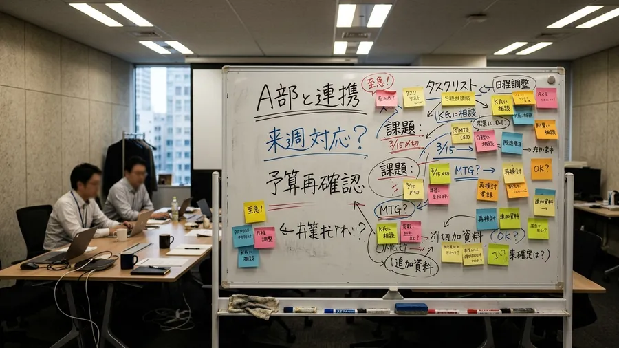 口語メモが曖昧で共有文に転用しにくい会議メモの例